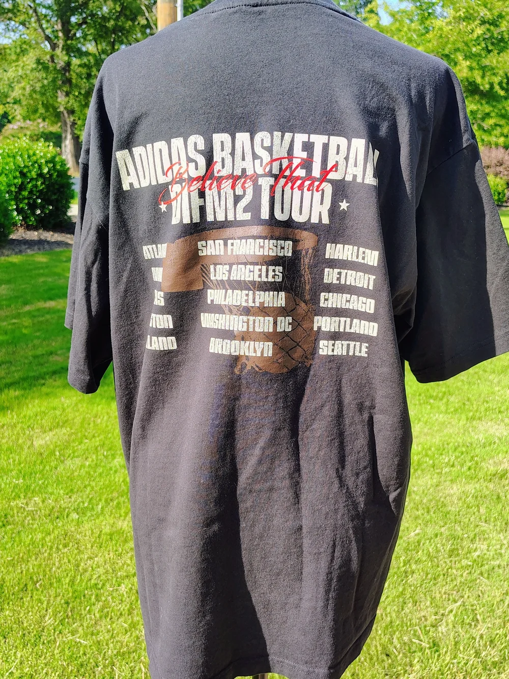 adidas Black Graphic Basketball Short Sleeve Tee